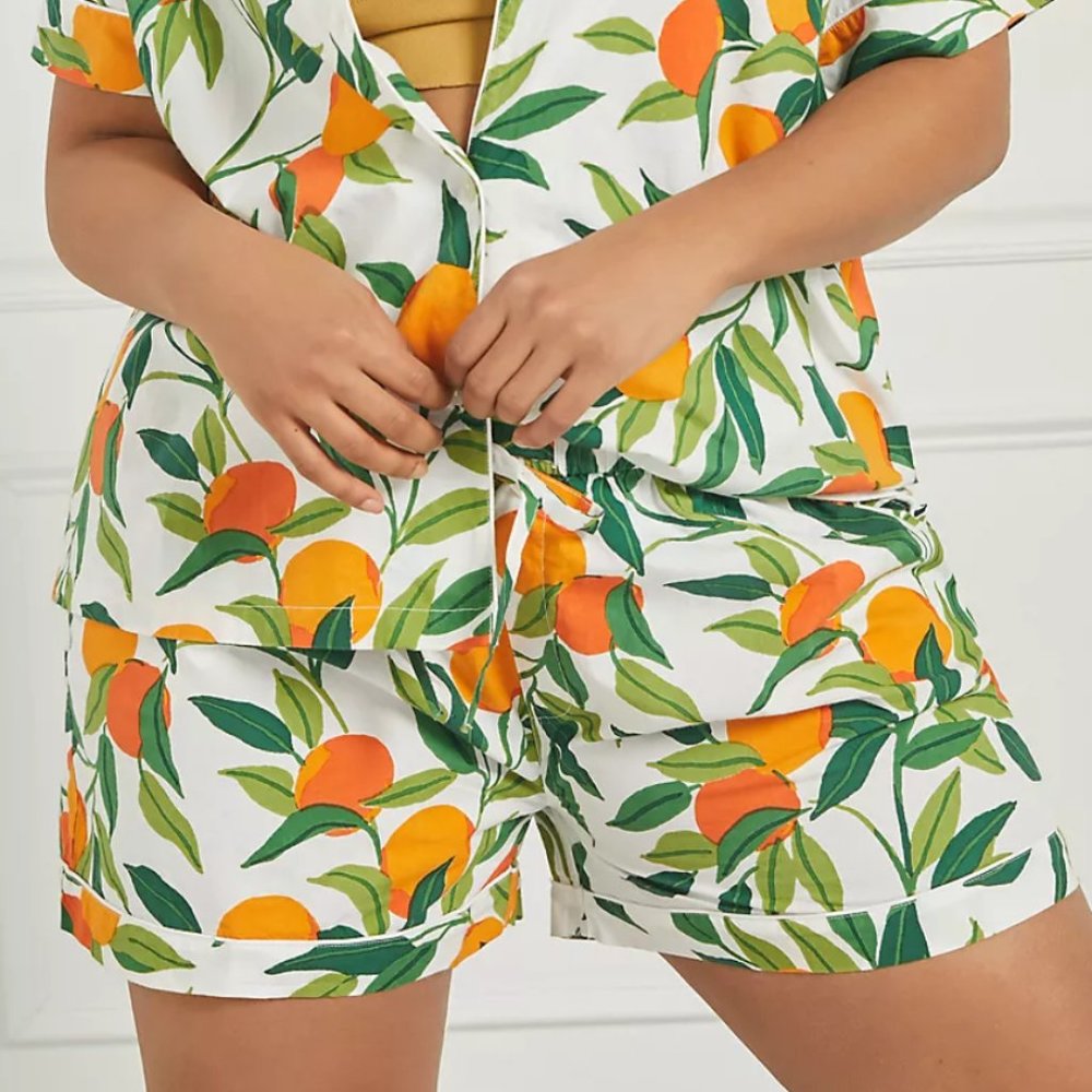 Printfresh Clementine Pajama Shorts 2X